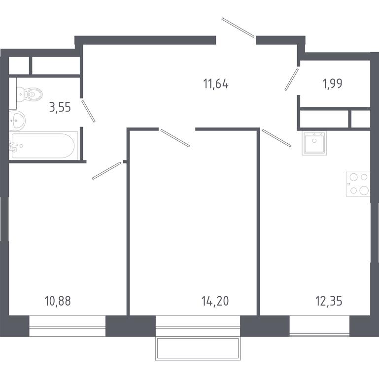 1-BD Apartment Sale, 54.61 sq. m. at Novograd Pavlino, Kosinskoye shosse, 2, Novoye Pavlino Microdistrict, Balashikha, Moscow Region, Russia #1 1-BD Apartment Sale, 54.61 sq. m. at Novograd Pavlino, Kosinskoye shosse, 2, Novoye Pavlino Microdistrict, Balashikha, Moscow Region, Russia #1