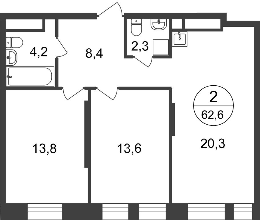 2-BD Apartment Sale, 62.6 sq. m. at Pervyi Moskovskiy, ulitsa Bianki, 1, Moskovskiy, Moscow, Russia #1 2-BD Apartment Sale, 62.6 sq. m. at Pervyi Moskovskiy, ulitsa Bianki, 1, Moskovskiy, Moscow, Russia #1
