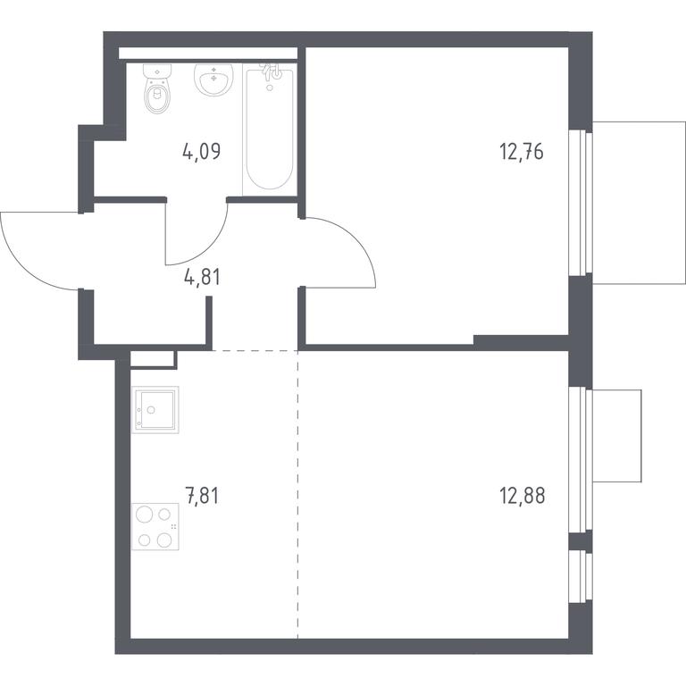 Apartment Sale, 42.35平方米 at Gorki Park, Shkolnaya ulitsa, 2, derevnya Korobovo, Leninskiy City District, Moscow Region, Russia #1 Apartment Sale, 42.35平方米 at Gorki Park, Shkolnaya ulitsa, 2, derevnya Korobovo, Leninskiy City District, Moscow Region, Russia #1