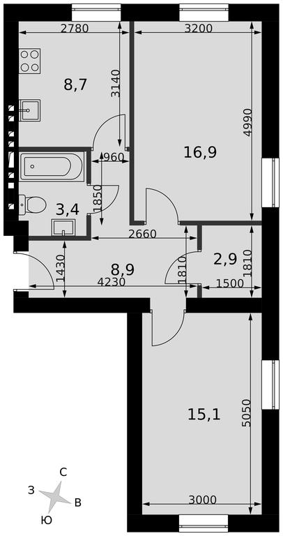 2-BD Apartment Sale, 54.9平方米 at Park Aprel, ulitsa Park Aprel, 1, Aprelevka, Naro-Fominskiy City District, Moscow Region, Russia #2 2-BD Apartment Sale, 54.9平方米 at Park Aprel, ulitsa Park Aprel, 1, Aprelevka, Naro-Fominskiy City District, Moscow Region, Russia #2