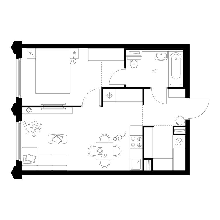 1-BD Apartment Sale, 42.2 sq. m. at Businovskiy Park, Izhorskaya Street, 6с5, Moscow, Russia #1 1-BD Apartment Sale, 42.2 sq. m. at Businovskiy Park, Izhorskaya Street, 6с5, Moscow, Russia #1
