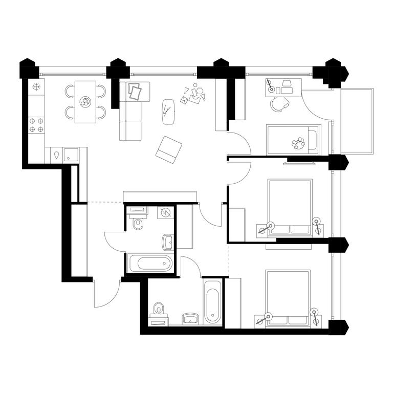 3-BD Apartment Sale, 79.6 sq. m. at Businovskiy Park, Izhorskaya Street, 6с5, Moscow, Russia #1 3-BD Apartment Sale, 79.6 sq. m. at Businovskiy Park, Izhorskaya Street, 6с5, Moscow, Russia #1