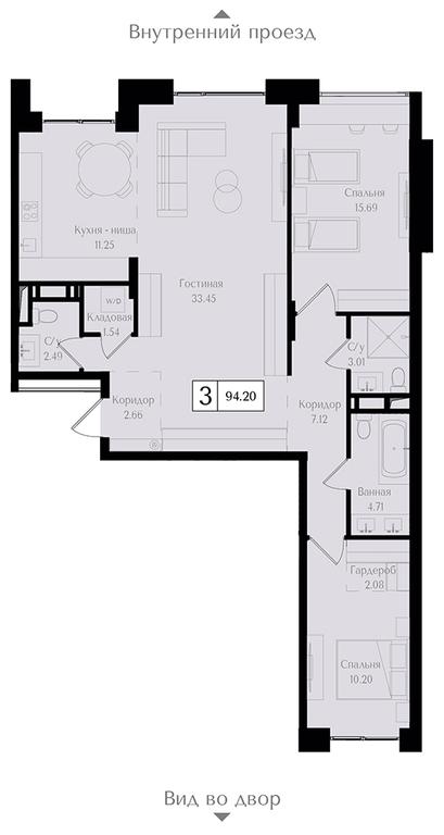 2-BD Apartment Sale, 94.2 sq. m. at Preobrazhenskaya ploschad, 1st Bukhvostova Street, Moscow, Russia #2 2-BD Apartment Sale, 94.2 sq. m. at Preobrazhenskaya ploschad, 1st Bukhvostova Street, Moscow, Russia #2