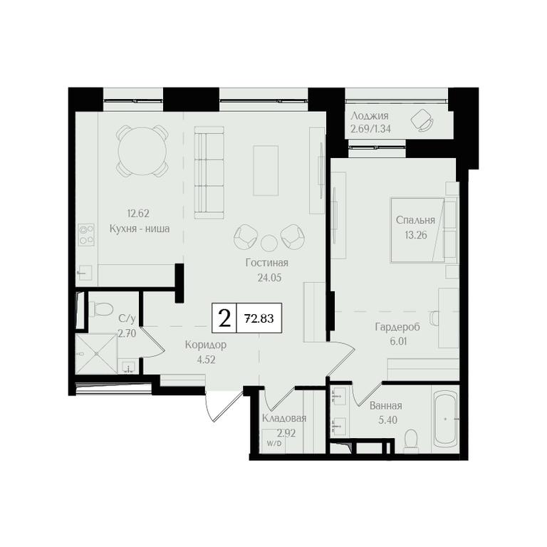 1-BD Apartment Sale, 72.8 sq. m. at Preobrazhenskaya ploschad, 1st Bukhvostova Street, Moscow, Russia #1 1-BD Apartment Sale, 72.8 sq. m. at Preobrazhenskaya ploschad, 1st Bukhvostova Street, Moscow, Russia #1