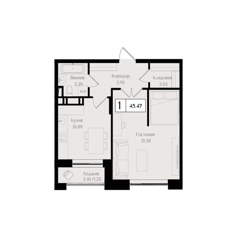 1-BD Apartment Sale, 45.5 sq. m. at Preobrazhenskaya ploschad, 1st Bukhvostova Street, Moscow, Russia #1 1-BD Apartment Sale, 45.5 sq. m. at Preobrazhenskaya ploschad, 1st Bukhvostova Street, Moscow, Russia #1