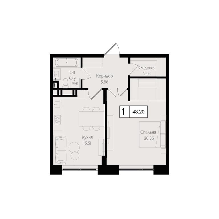 1-BD Apartment Sale, 48.2 sq. m. at Preobrazhenskaya ploschad, 1st Bukhvostova Street, Moscow, Russia #1 1-BD Apartment Sale, 48.2 sq. m. at Preobrazhenskaya ploschad, 1st Bukhvostova Street, Moscow, Russia #1