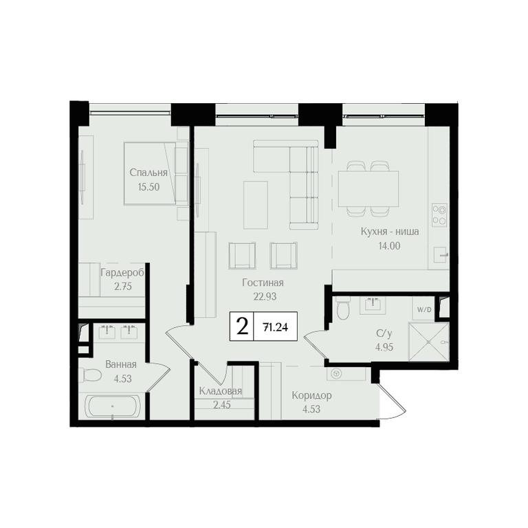 1-BD Apartment Sale, 71.2 sq. m. at Preobrazhenskaya ploschad, 1st Bukhvostova Street, Moscow, Russia #1 1-BD Apartment Sale, 71.2 sq. m. at Preobrazhenskaya ploschad, 1st Bukhvostova Street, Moscow, Russia #1