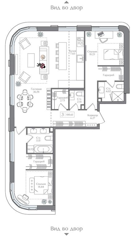 2-BD Apartment Sale, 100.61 sq. m. at Preobrazhenskaya ploschad, 1st Bukhvostova Street, Moscow, Russia #2 2-BD Apartment Sale, 100.61 sq. m. at Preobrazhenskaya ploschad, 1st Bukhvostova Street, Moscow, Russia #2