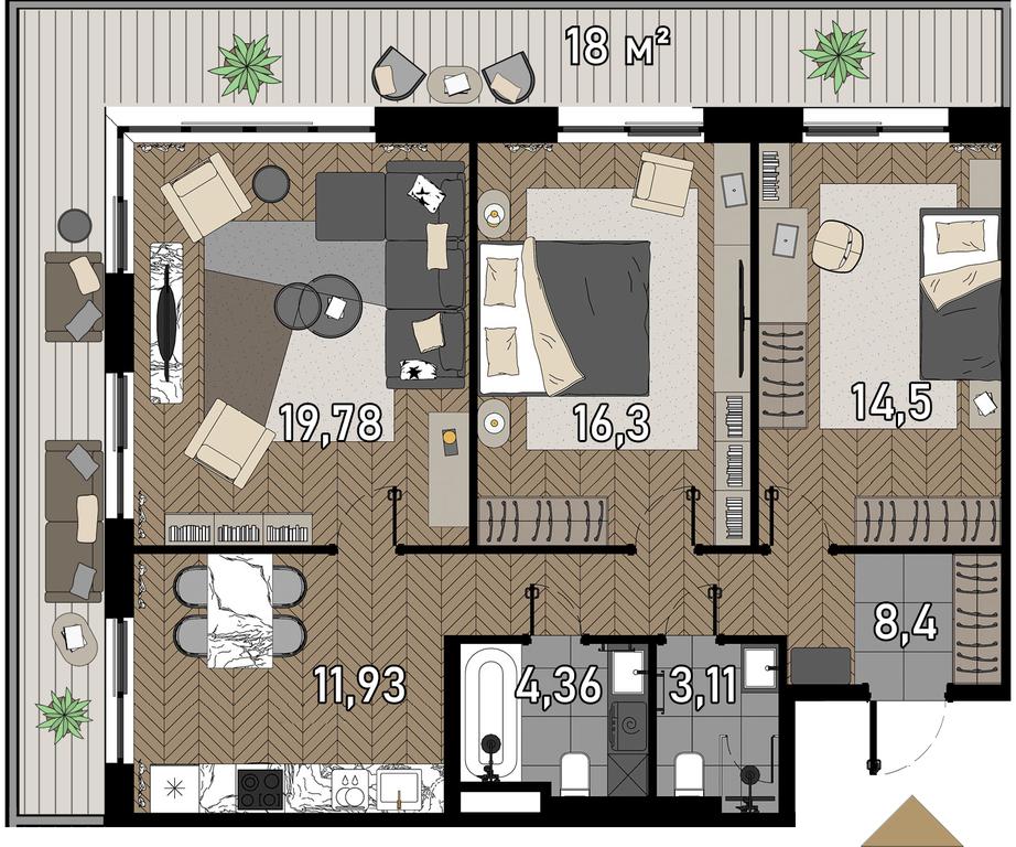 4-BD Apartment Sale, 81.2平方米 at Zorge 9, Zorge Street, 9к1, Moscow, Russia #1 4-BD Apartment Sale, 81.2平方米 at Zorge 9, Zorge Street, 9к1, Moscow, Russia #1