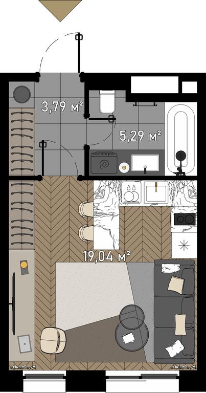 1-BD Apartment Sale, 28.1 sq. m. at Zorge 9, Zorge Street, 9к1, Moscow, Russia #1 1-BD Apartment Sale, 28.1 sq. m. at Zorge 9, Zorge Street, 9к1, Moscow, Russia #1