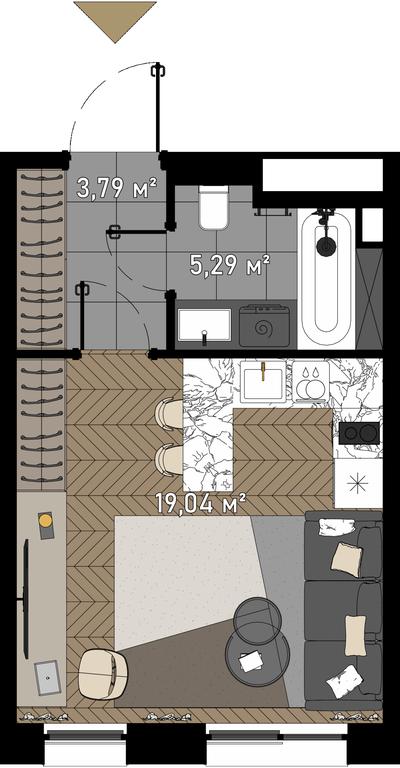 1-BD Apartment Sale, 28.4 sq. m. at Zorge 9, Zorge Street, 9к1, Moscow, Russia #1 1-BD Apartment Sale, 28.4 sq. m. at Zorge 9, Zorge Street, 9к1, Moscow, Russia #1
