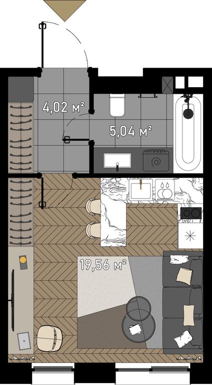 1-BD Apartment Sale, 29.9 sq. m. at Zorge 9, Zorge Street, 9к1, Moscow, Russia #1