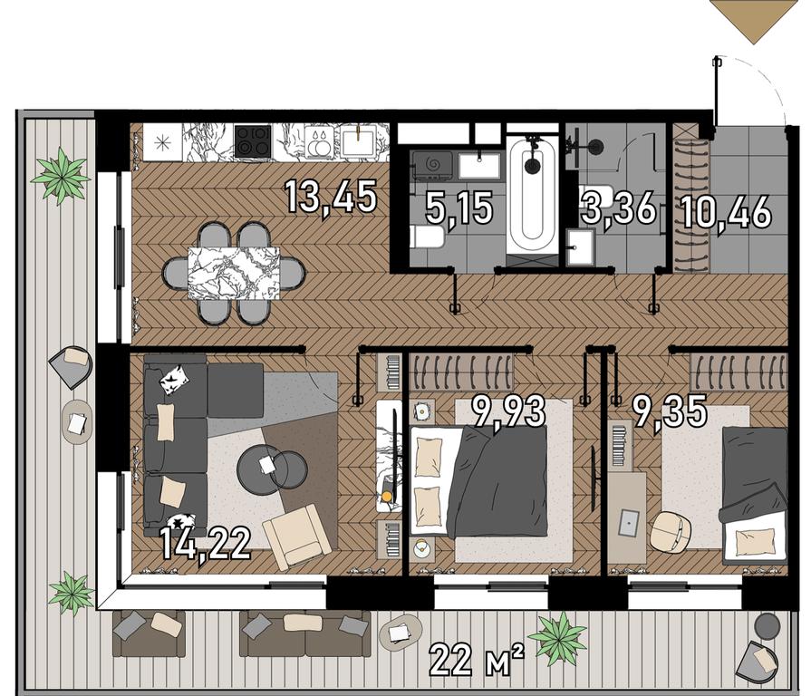4-BD Apartment Sale, 67.2 sq. m. at Zorge 9, Zorge Street, 9к1, Moscow, Russia #1 4-BD Apartment Sale, 67.2 sq. m. at Zorge 9, Zorge Street, 9к1, Moscow, Russia #1