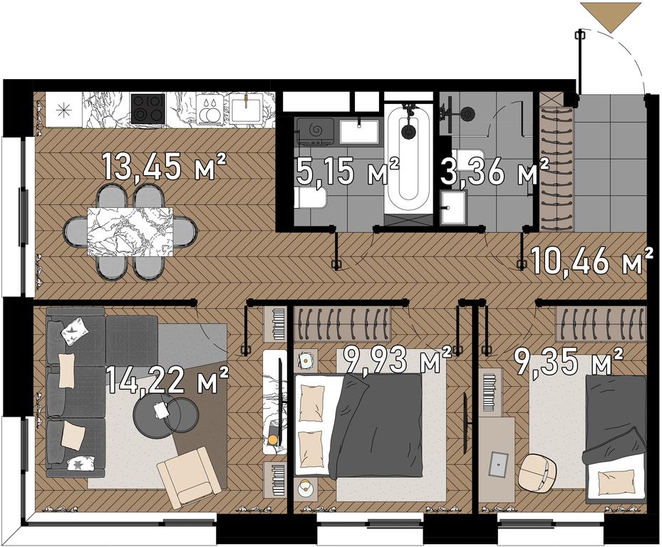 4-BD Apartment Sale, 67.5 sq. m. at Zorge 9, Zorge Street, 9к1, Moscow, Russia #1 4-BD Apartment Sale, 67.5 sq. m. at Zorge 9, Zorge Street, 9к1, Moscow, Russia #1