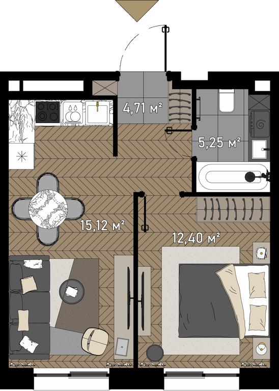 2-BD Apartment Sale, 38.3 sq. m. at Zorge 9, Zorge Street, 9к1, Moscow, Russia #1 2-BD Apartment Sale, 38.3 sq. m. at Zorge 9, Zorge Street, 9к1, Moscow, Russia #1