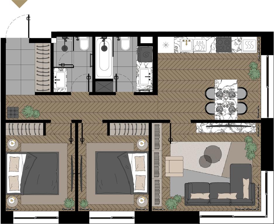 4-BD Apartment Sale, 67.4 sq. m. at Zorge 9, Zorge Street, 9к1, Moscow, Russia #1 4-BD Apartment Sale, 67.4 sq. m. at Zorge 9, Zorge Street, 9к1, Moscow, Russia #1