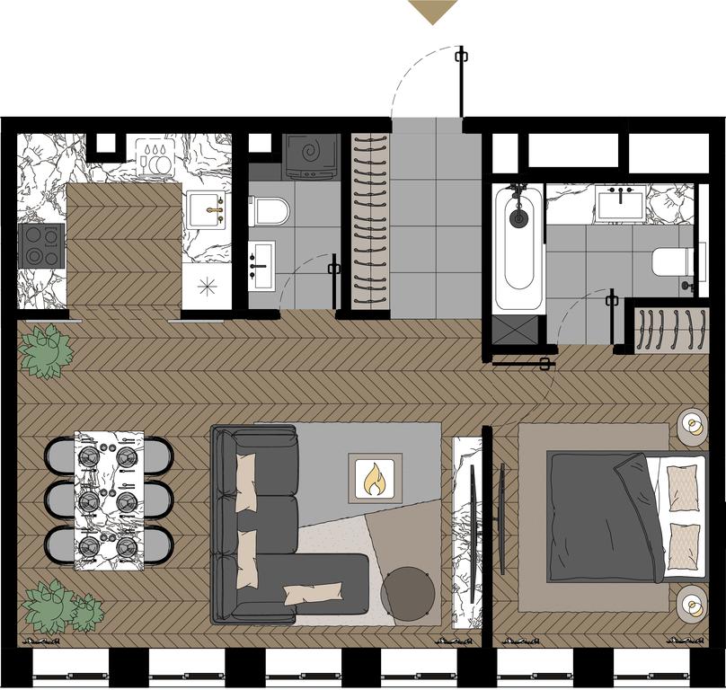 2-BD Apartment Sale, 55.7 sq. m. at Zorge 9, Zorge Street, 9к1, Moscow, Russia #1 2-BD Apartment Sale, 55.7 sq. m. at Zorge 9, Zorge Street, 9к1, Moscow, Russia #1