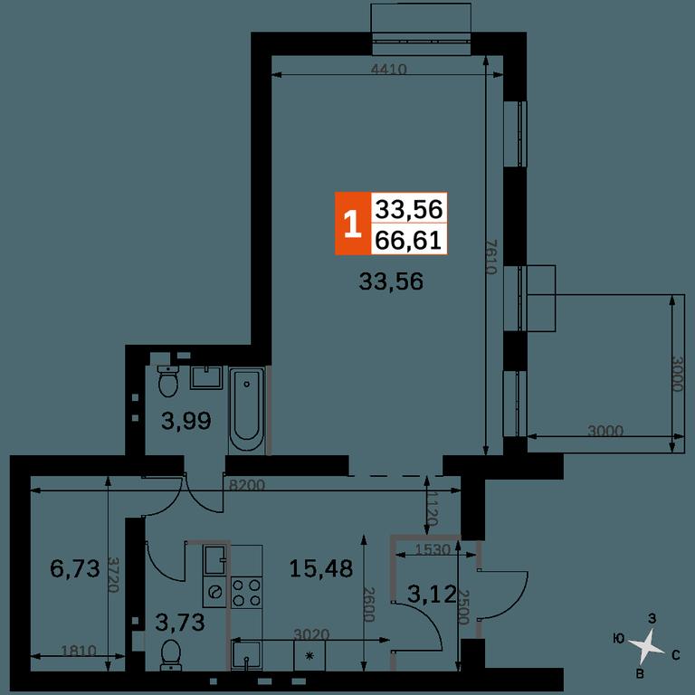 2-BD Apartment Sale, 66.61 sq. m. at Zhavoronki Club, zhiloy kompleks Akkord Smart-kvartal, Mitkino Village, Odintsovskiy City District, Moscow Region, Russia #2 2-BD Apartment Sale, 66.61 sq. m. at Zhavoronki Club, zhiloy kompleks Akkord Smart-kvartal, Mitkino Village, Odintsovskiy City District, Moscow Region, Russia #2