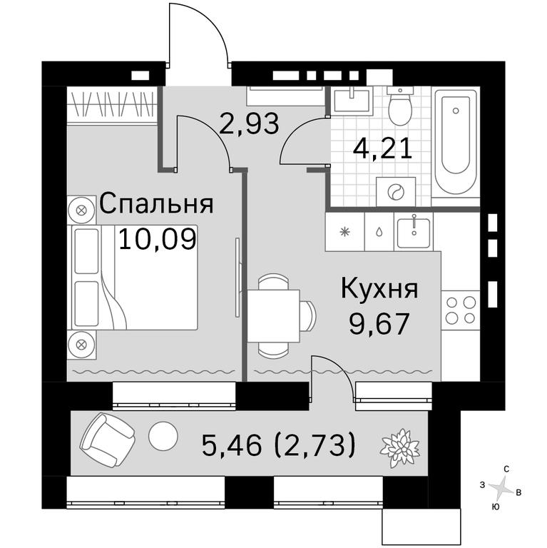 1-BD Apartment Sale, 29.63平方米 at Zhavoronki Club, zhiloy kompleks Akkord Smart-kvartal, Mitkino Village, Odintsovskiy City District, Moscow Region, Russia #1 1-BD Apartment Sale, 29.63平方米 at Zhavoronki Club, zhiloy kompleks Akkord Smart-kvartal, Mitkino Village, Odintsovskiy City District, Moscow Region, Russia #1