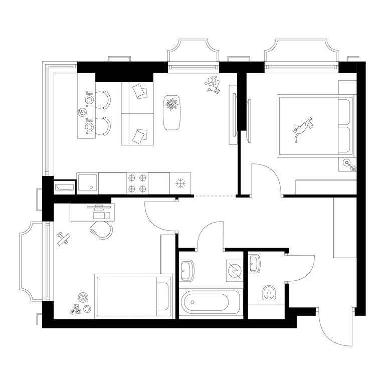 2-BD Apartment Sale, 47.9 sq. m. at Irtyshskiy Kvartal, 2nd Irtyshsky Drive, Moscow, Russia #2 2-BD Apartment Sale, 47.9 sq. m. at Irtyshskiy Kvartal, 2nd Irtyshsky Drive, Moscow, Russia #2