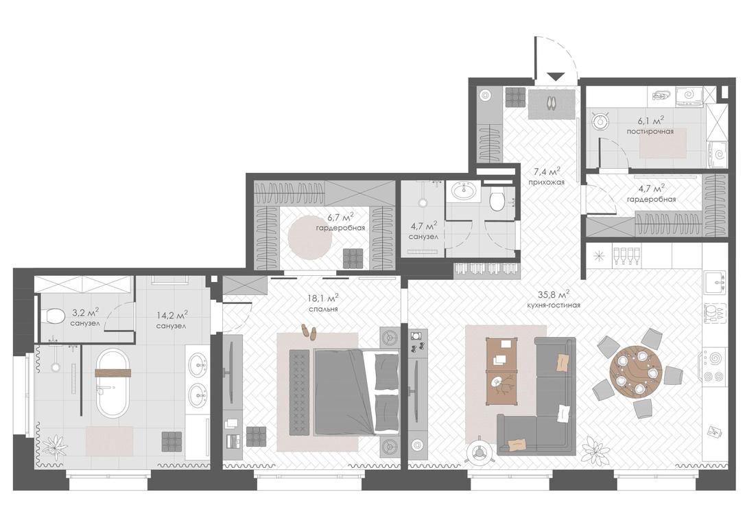 1-BD Apartment Sale, 100.75 sq. m. at Khamovniki 12, 1st Truzhenikov Lane, 12, Moscow, Russia #1 1-BD Apartment Sale, 100.75 sq. m. at Khamovniki 12, 1st Truzhenikov Lane, 12, Moscow, Russia #1
