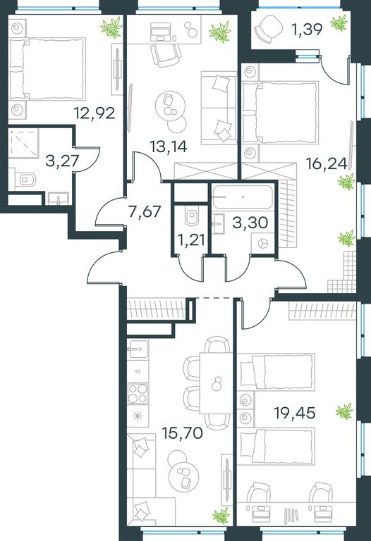 3-BD Apartment Sale, 93.9平方米 at Gorod V lesu, Gorod V Lesu Residential Complex, Village of Otradnoye, Krasnogorsk Urban District, Moscow Region, Russia #1 3-BD Apartment Sale, 93.9平方米 at Gorod V lesu, Gorod V Lesu Residential Complex, Village of Otradnoye, Krasnogorsk Urban District, Moscow Region, Russia #1
