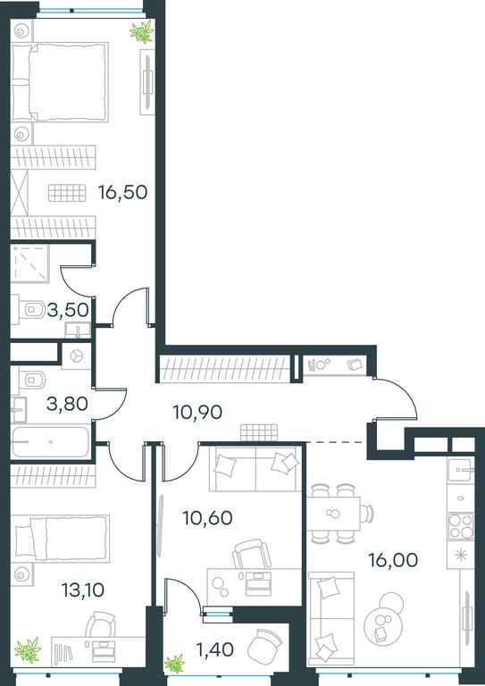 2-BD Apartment Sale, 75.8平方米 at Gorod V lesu, Gorod V Lesu Residential Complex, Village of Otradnoye, Krasnogorsk Urban District, Moscow Region, Russia #2 2-BD Apartment Sale, 75.8平方米 at Gorod V lesu, Gorod V Lesu Residential Complex, Village of Otradnoye, Krasnogorsk Urban District, Moscow Region, Russia #2