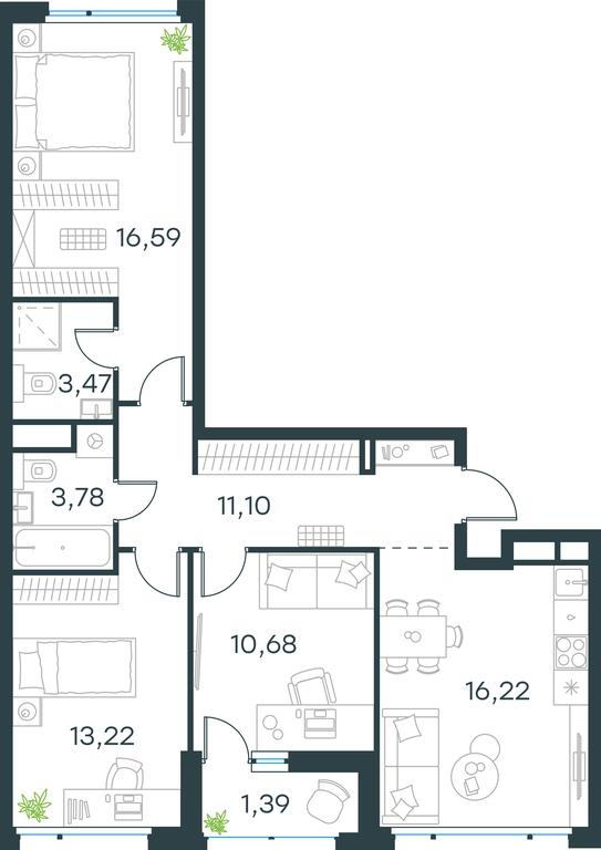 2-BD Apartment Sale, 75.8平方米 at Gorod V lesu, Gorod V Lesu Residential Complex, Village of Otradnoye, Krasnogorsk Urban District, Moscow Region, Russia #1 2-BD Apartment Sale, 75.8平方米 at Gorod V lesu, Gorod V Lesu Residential Complex, Village of Otradnoye, Krasnogorsk Urban District, Moscow Region, Russia #1