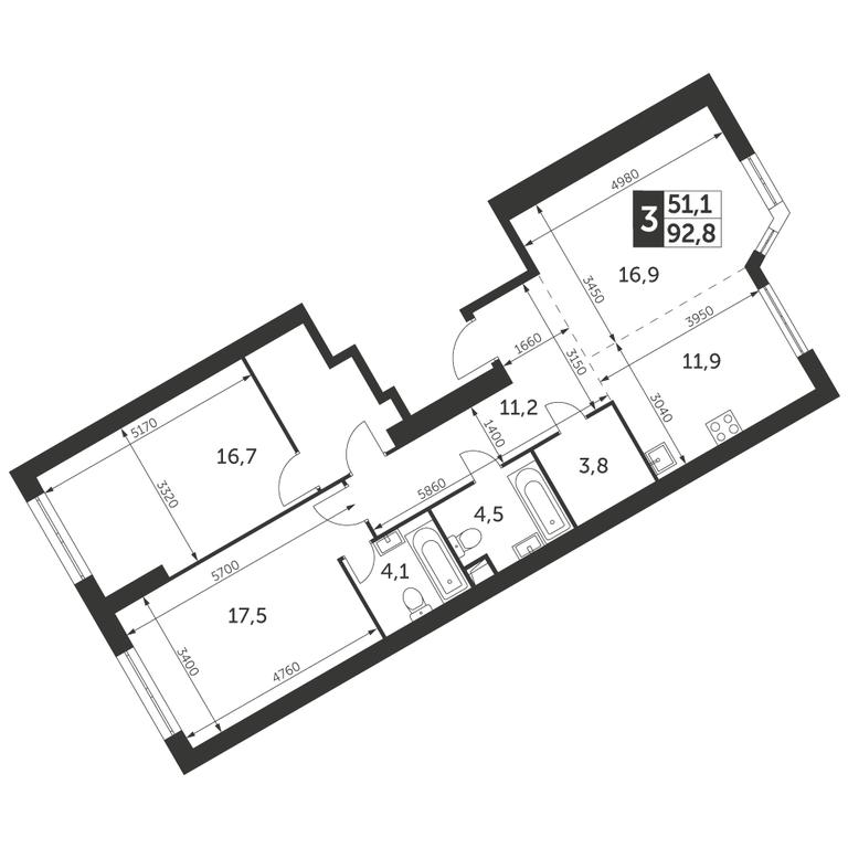 2-BD Apartment Sale, 69.5平方米 at Arkhitektor, Akademika Volgina Street, 2Д, Moscow, Russia #1 2-BD Apartment Sale, 69.5平方米 at Arkhitektor, Akademika Volgina Street, 2Д, Moscow, Russia #1