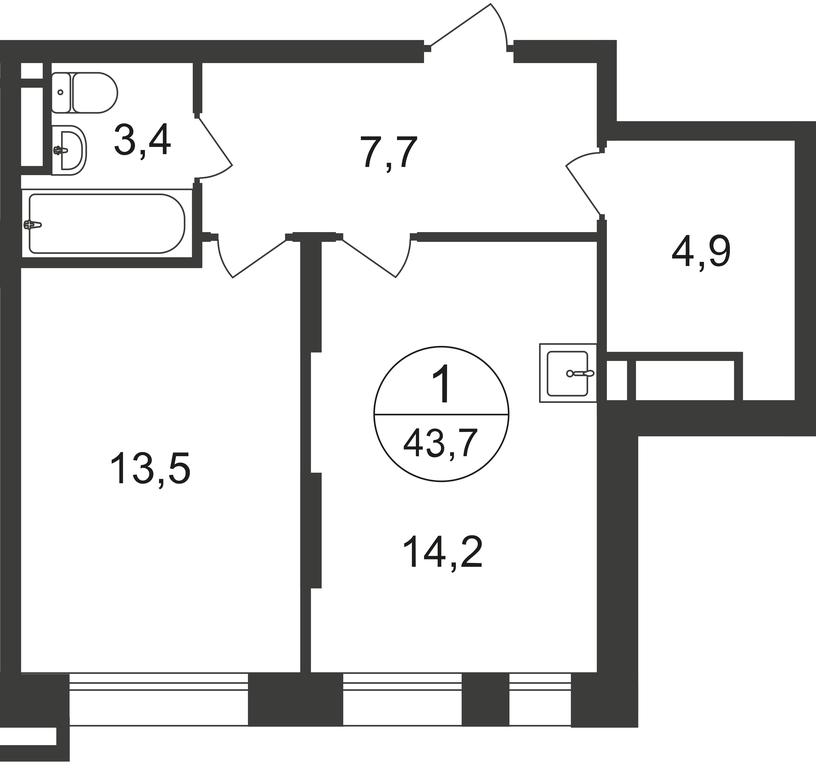 Apartment Sale, 43.7 sq. m. at Pervyi Moskovskiy, ulitsa Bianki, 1, Moskovskiy, Moscow, Russia #1 Apartment Sale, 43.7 sq. m. at Pervyi Moskovskiy, ulitsa Bianki, 1, Moskovskiy, Moscow, Russia #1