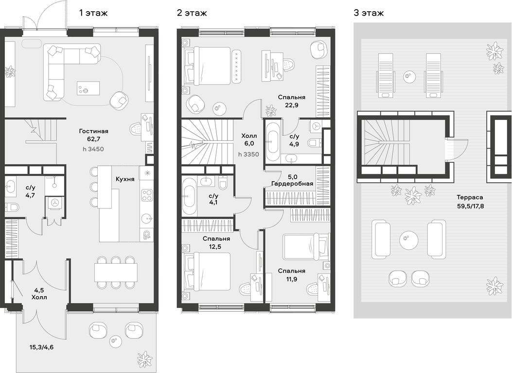 2-BD Apartment Sale, 169.5 sq. m. at Alia, Lyotnaya Street, 95Бк2, Moscow, Russia #2