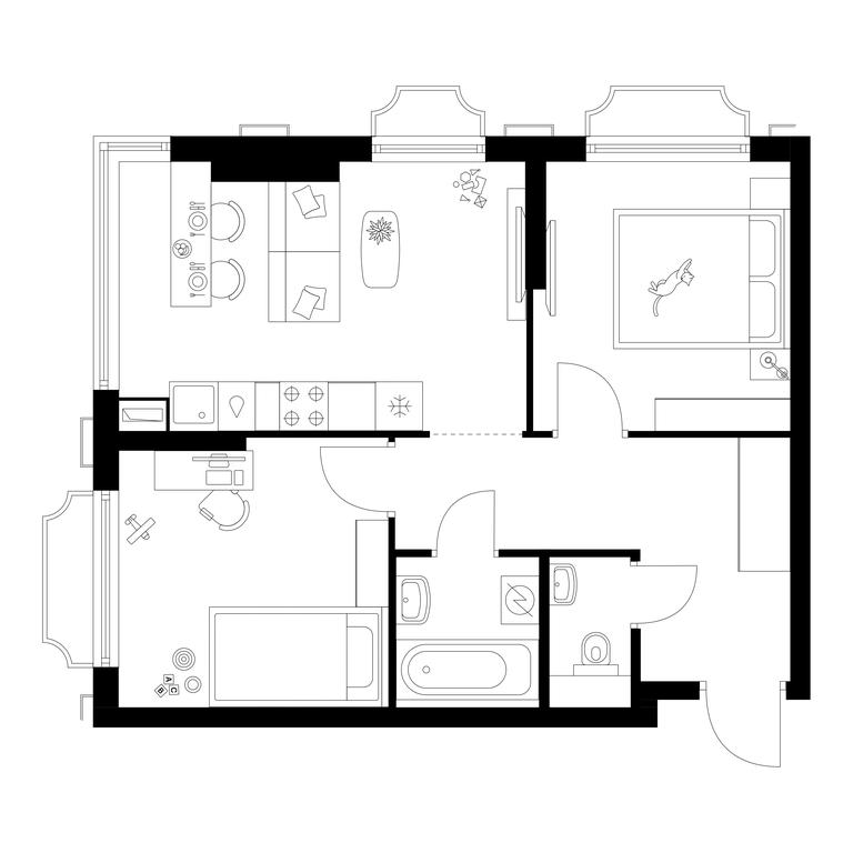 2-BD Apartment Sale, 47.9 sq. m. at Irtyshskiy Kvartal, 2nd Irtyshsky Drive, Moscow, Russia #1 2-BD Apartment Sale, 47.9 sq. m. at Irtyshskiy Kvartal, 2nd Irtyshsky Drive, Moscow, Russia #1