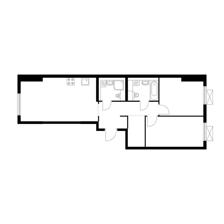 2-BD Apartment Sale, 62.4平方米 at Liublinskiy Park, Lyublinskaya Street, 78к2, Moscow, Russia #1 2-BD Apartment Sale, 62.4平方米 at Liublinskiy Park, Lyublinskaya Street, 78к2, Moscow, Russia #1