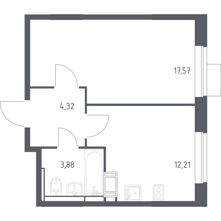 Apartment Sale, 37.98平方米 at Piatnitskie Luga, Pyatnitskoye Highway, 2, derevnya Yurlovo, Solnechnogorsk City District, Moscow Region, Russia #1 Apartment Sale, 37.98平方米 at Piatnitskie Luga, Pyatnitskoye Highway, 2, derevnya Yurlovo, Solnechnogorsk City District, Moscow Region, Russia #1