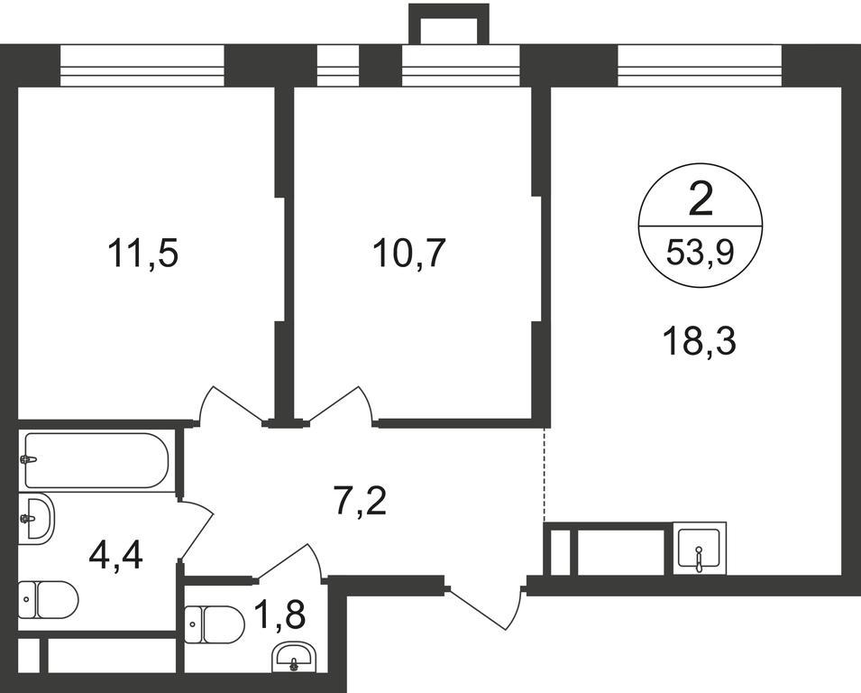 2-BD Apartment Sale, 53.8 sq. m. at Pervyi Moskovskiy, ulitsa Bianki, 1, Moskovskiy, Moscow, Russia #1 2-BD Apartment Sale, 53.8 sq. m. at Pervyi Moskovskiy, ulitsa Bianki, 1, Moskovskiy, Moscow, Russia #1