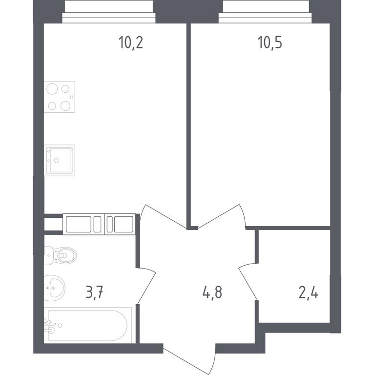 Apartment Sale, 31.6 sq. m. at Olhovy Kvartal, 5-ya ulitsa Lesnyye Polyany, posyolok Gazoprovod, Sosenskoye Settlement, Moscow, Russia #1 Apartment Sale, 31.6 sq. m. at Olhovy Kvartal, 5-ya ulitsa Lesnyye Polyany, posyolok Gazoprovod, Sosenskoye Settlement, Moscow, Russia #1