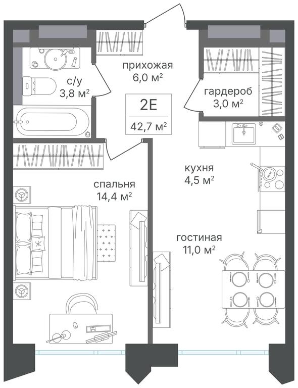 1-BD Apartment Sale, 42.7 sq. m. at Petrovskiy Park II, Stary Petrovsko-Razumovsky Drive, 1/23, Moscow, Russia #2 1-BD Apartment Sale, 42.7 sq. m. at Petrovskiy Park II, Stary Petrovsko-Razumovsky Drive, 1/23, Moscow, Russia #2