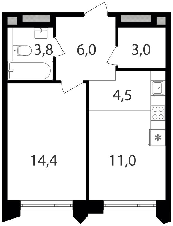 1-BD Apartment Sale, 42.7 sq. m. at Petrovskiy Park II, Stary Petrovsko-Razumovsky Drive, 1/23, Moscow, Russia #1 1-BD Apartment Sale, 42.7 sq. m. at Petrovskiy Park II, Stary Petrovsko-Razumovsky Drive, 1/23, Moscow, Russia #1