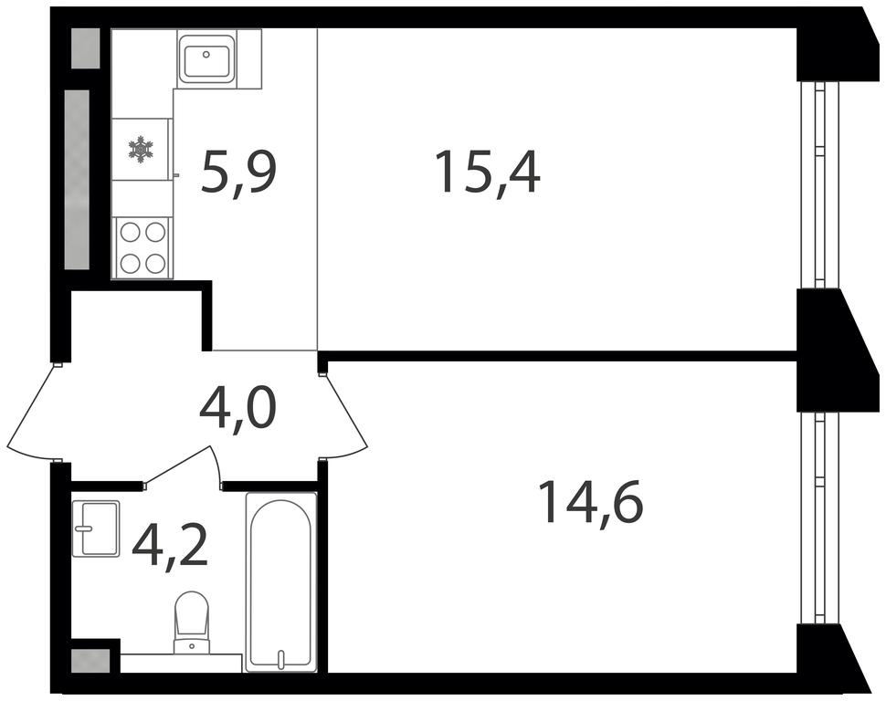 1-BD Apartment Sale, 44.1平方米 at Petrovskiy Park II, Stary Petrovsko-Razumovsky Drive, 1/23, Moscow, Russia #1 1-BD Apartment Sale, 44.1平方米 at Petrovskiy Park II, Stary Petrovsko-Razumovsky Drive, 1/23, Moscow, Russia #1