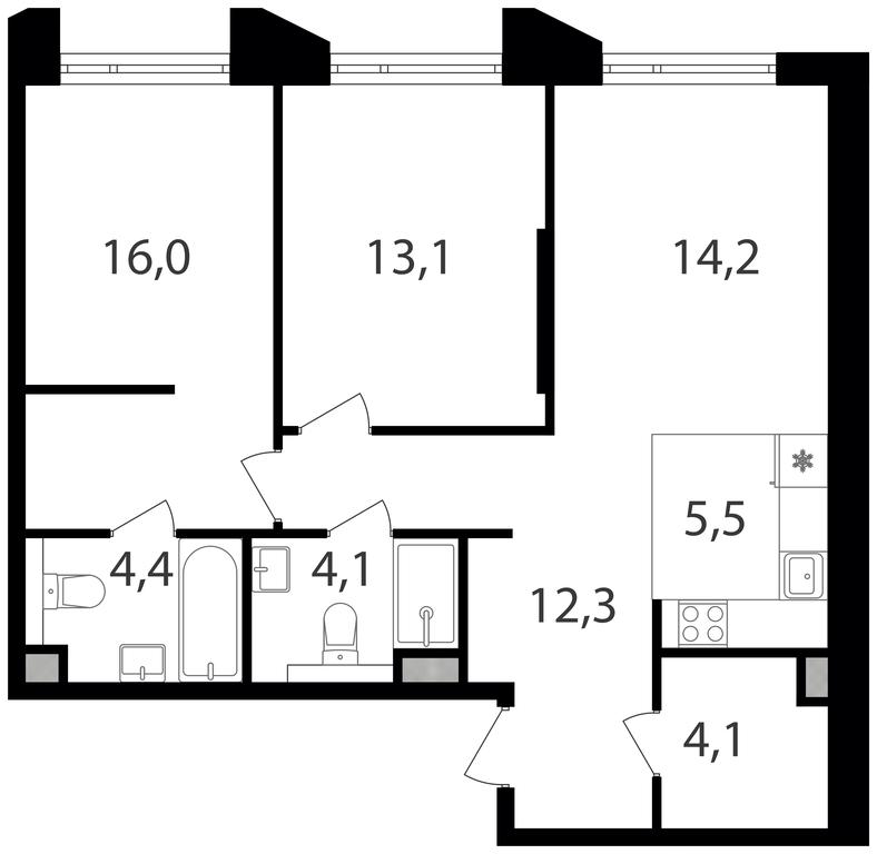 2-BD Apartment Sale, 73.7 sq. m. at Petrovskiy Park II, Stary Petrovsko-Razumovsky Drive, 1/23, Moscow, Russia #1 2-BD Apartment Sale, 73.7 sq. m. at Petrovskiy Park II, Stary Petrovsko-Razumovsky Drive, 1/23, Moscow, Russia #1