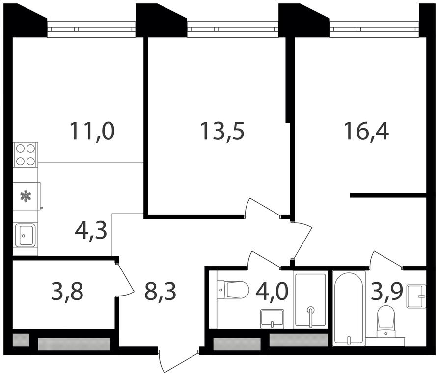 2-BD Apartment Sale, 65.2 sq. m. at Petrovskiy Park II, Stary Petrovsko-Razumovsky Drive, 1/23, Moscow, Russia #1 2-BD Apartment Sale, 65.2 sq. m. at Petrovskiy Park II, Stary Petrovsko-Razumovsky Drive, 1/23, Moscow, Russia #1
