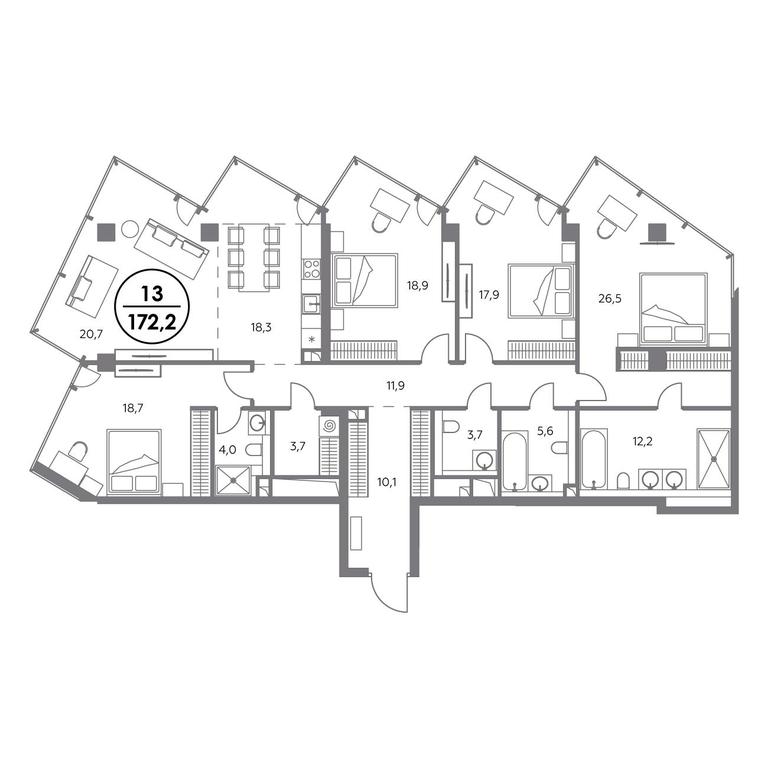 4-BD Apartment Sale, 172.1 sq. m. at Monblan, Shlyuzovaya Embankment, 2/1с1, Moscow, Russia #1 4-BD Apartment Sale, 172.1 sq. m. at Monblan, Shlyuzovaya Embankment, 2/1с1, Moscow, Russia #1