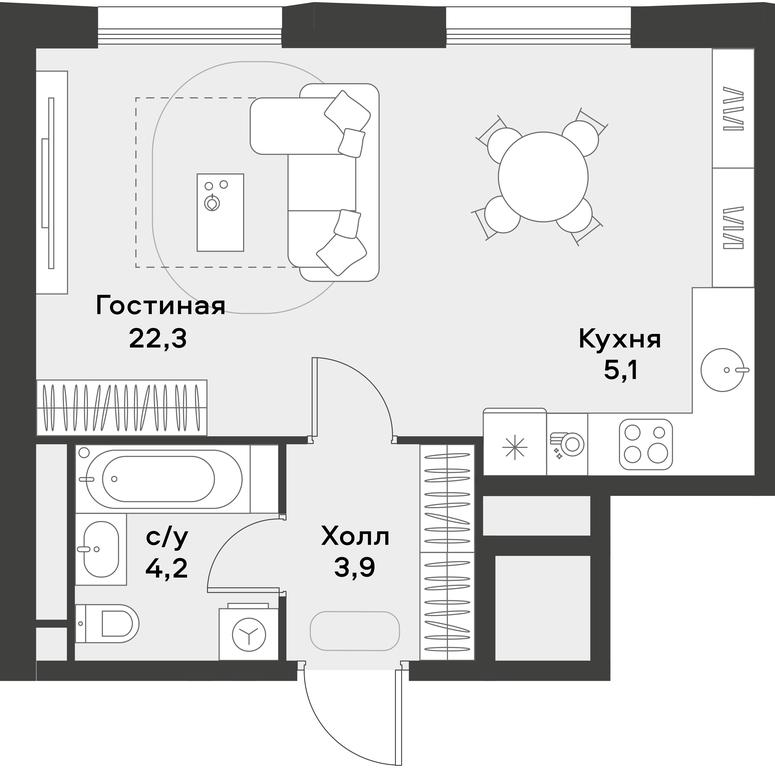 Apartment Sale, 35.5 sq. m. at Alia, Lyotnaya Street, 95Бк2, Moscow, Russia #2 Apartment Sale, 35.5 sq. m. at Alia, Lyotnaya Street, 95Бк2, Moscow, Russia #2