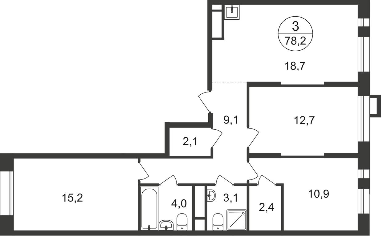 3-BD Apartment Sale, 77.5平方米 at Pervyi Moskovskiy, ulitsa Bianki, 1, Moskovskiy, Moscow, Russia #1 3-BD Apartment Sale, 77.5平方米 at Pervyi Moskovskiy, ulitsa Bianki, 1, Moskovskiy, Moscow, Russia #1