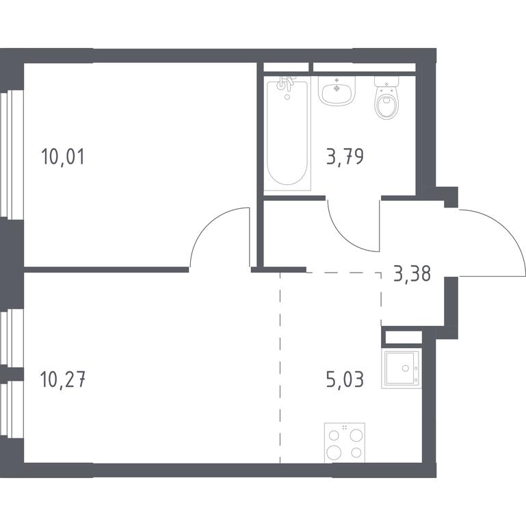 Apartment Sale, 32.48 sq. m. at Mytishchi Park, Silikatnaya ulitsa, 41к3, Mytischi, Moscow Region, Russia #1