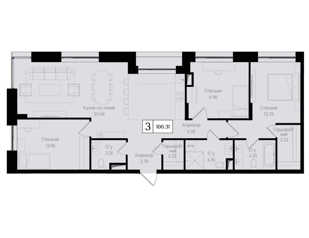 2-BD Apartment Sale, 100.3 sq. m. at Preobrazhenskaya ploschad, 1st Bukhvostova Street, Moscow, Russia #1 2-BD Apartment Sale, 100.3 sq. m. at Preobrazhenskaya ploschad, 1st Bukhvostova Street, Moscow, Russia #1