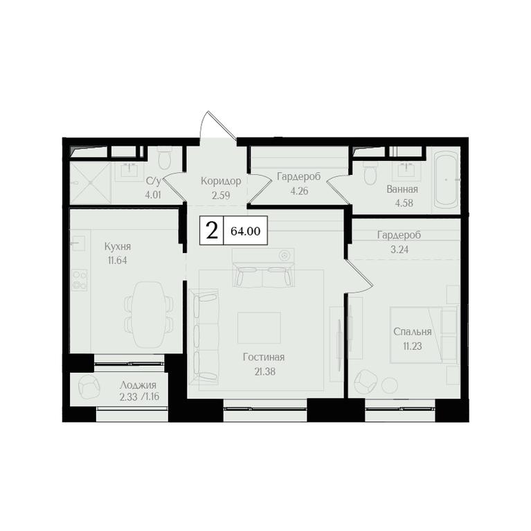 1-BD Apartment Sale, 64 sq. m. at Preobrazhenskaya ploschad, 1st Bukhvostova Street, Moscow, Russia #1 1-BD Apartment Sale, 64 sq. m. at Preobrazhenskaya ploschad, 1st Bukhvostova Street, Moscow, Russia #1
