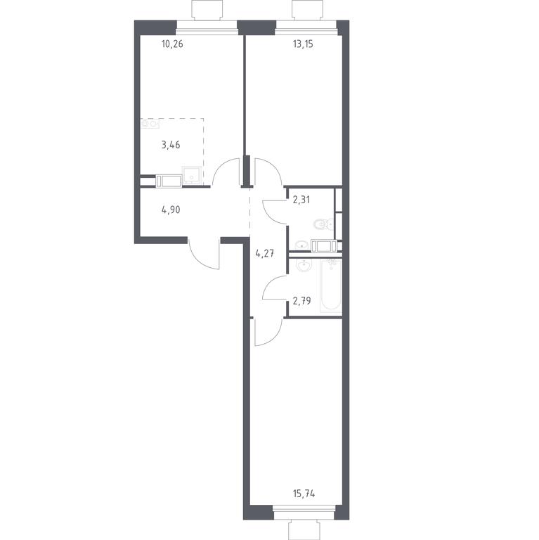 1-BD Apartment Sale, 55.6 sq. m. at Tomilino Park, 1-y kvartal, posyolok Zhilino-1, Lubertsy City District, Moscow Region, Russia #1 1-BD Apartment Sale, 55.6 sq. m. at Tomilino Park, 1-y kvartal, posyolok Zhilino-1, Lubertsy City District, Moscow Region, Russia #1