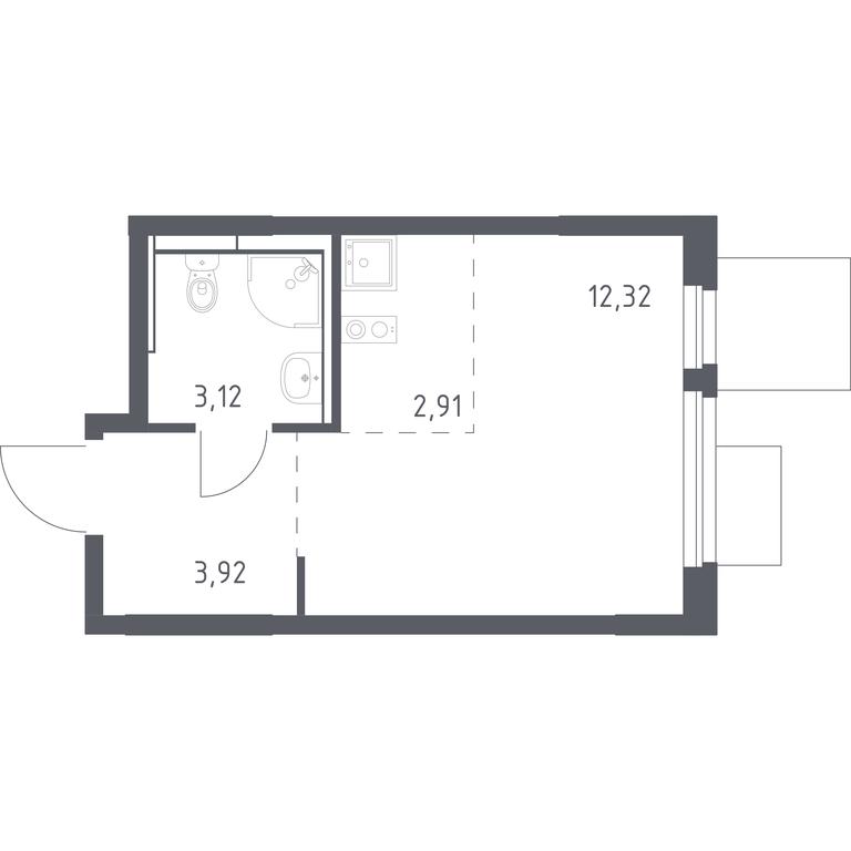 Apartment Sale, 22.27 sq. m. at Mytishchi Park, Silikatnaya ulitsa, 41к3, Mytischi, Moscow Region, Russia #1 Apartment Sale, 22.27 sq. m. at Mytishchi Park, Silikatnaya ulitsa, 41к3, Mytischi, Moscow Region, Russia #1