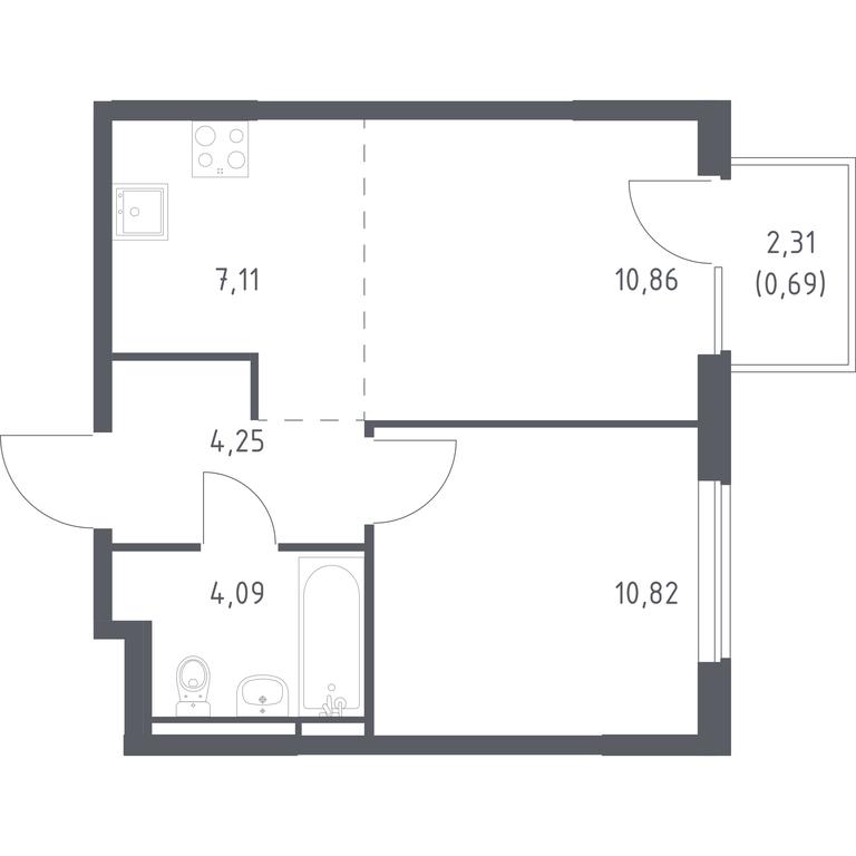 Apartment Sale, 37.82 sq. m. at Mytishchi Park, Silikatnaya ulitsa, 41к3, Mytischi, Moscow Region, Russia #1 Apartment Sale, 37.82 sq. m. at Mytishchi Park, Silikatnaya ulitsa, 41к3, Mytischi, Moscow Region, Russia #1